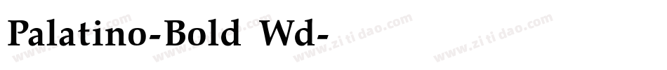Palatino-Bold Wd字体转换